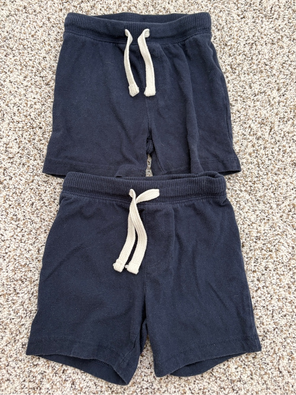 Old Navy Baby Toddler Boy French Shorts Bundle Lot, Navy Blue, 18-24M